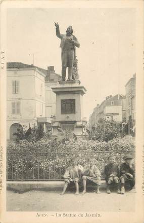 / CPA FRANCE 47 "Agen, la statue de Jasmin"