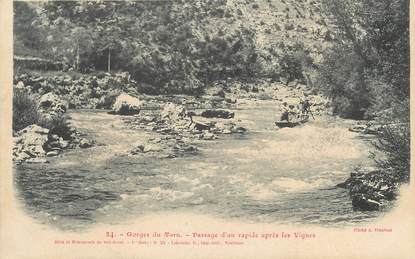 / CPA FRANCE 48 "Gorges du Tarn, passage d'un rapide après les Vignes"