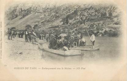 / CPA FRANCE 48 "Gorges du Tarn, embarquement sous la Malène"