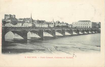 / CPA FRANCE 49 "Saumur, pont Cessart, château et théâtre"