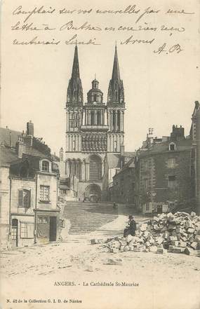 / CPA FRANCE 49 " Angers, la cathédrale Saint Maurice"