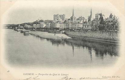 / CPA FRANCE 49 "Saumur, perspective du quai de Limoges"