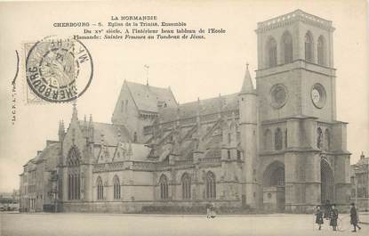 / CPA FRANCE 50 "Cherbourg, église de la Trinité"