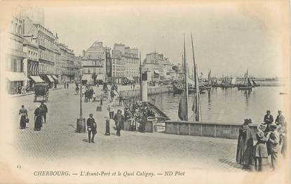 / CPA FRANCE 50 "Cherbourg, l'avant port et le  quai Caligny"