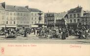 50 Manche / CPA FRANCE 50 "Cherbourg, fontaine Mouchel, place du théâtre"