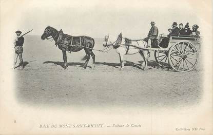 / CPA FRANCE 50 "Baie du Mont Saint Michel, voiture de Genets"