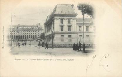 / CPA FRANCE 35 "Rennes, la caserne Saint Georges et la faculté des sciences"