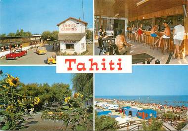 / CPSM FRANCE 34 "Frontignan plage, Tahiti Camping"