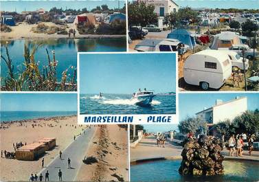 / CPSM FRANCE 34 " Marseillan  plage "