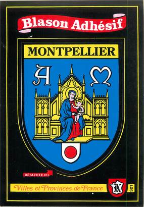 / CPSM FRANCE 34 "Montpellier" / BLASON ADHESIF
