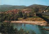 34 Herault / CPSM FRANCE 34 "Le Poujol sur Orb, vue générale avec le pont supendu"