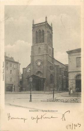 / CPA FRANCE 42 "Roanne, église Saint Etienne"