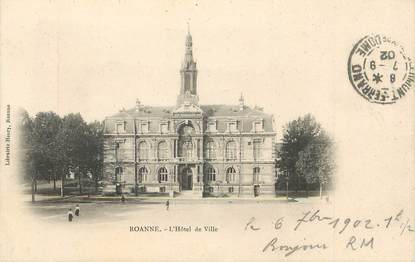 / CPA FRANCE 42 "Roanne, l'hôtel de  ville"