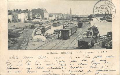 / CPA FRANCE 42 "Roanne, le bassin"