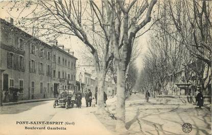 CPA FRANCE 30 "Pont Saint Esprit, Bld Gambetta"