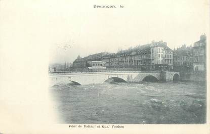 / CPA FRANCE 25 "Besançon, pont de Battant et quai Vauban"