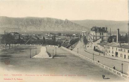 / CPA FRANCE 26 "Valence, panorama de la place Championnet et av Gambetta"