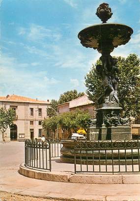 / CPSM FRANCE 34 "Saint André de Sangonis, fontaine et mairie"