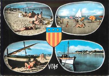 / CPSM FRANCE 34 "Vias et ses plages"