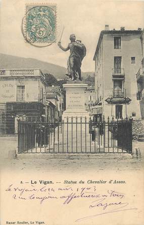 / CPA FRANCE 30 "Le Vigan, statue du chevalier d'Assas"