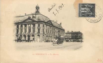 / CPA FRANCE 33 " Bordeaux, la bourse"