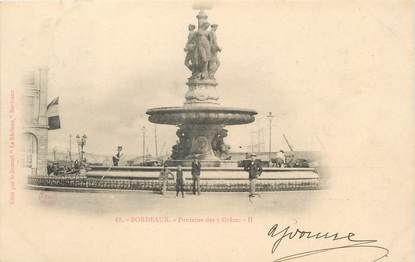 / CPA FRANCE 33 " Bordeaux, fontaine des 3 Grâces"