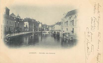 / CPA FRANCE 74 "Annecy, entrée des Canaux "