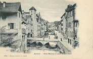 74 Haute Savoie / CPA FRANCE 74 "Annecy, pont Morens et quai de l'Evêché"