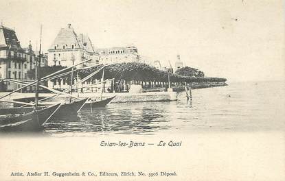 / CPA FRANCE 74 "Evian Les Bains, le quai"