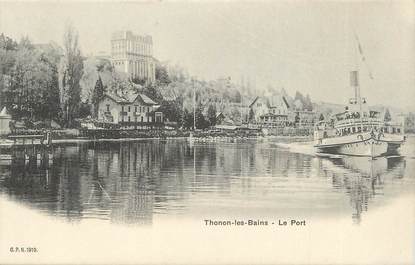 / CPA FRANCE 74 "Thonon les Bains, le port"