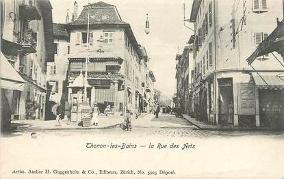 / CPA FRANCE 74 "Thonon les Bains, la rue des Arts"