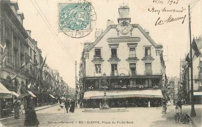 / CPA FRANCE 76 "Dieppe, place du puits salé"