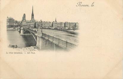 / CPA FRANCE 76 "Rouen, le pont Boïeldieu"