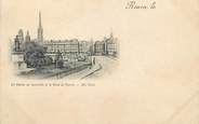 76 Seine Maritime / CPA FRANCE 76 "Rouen, la statue de Corneille et le pont de Pierre"