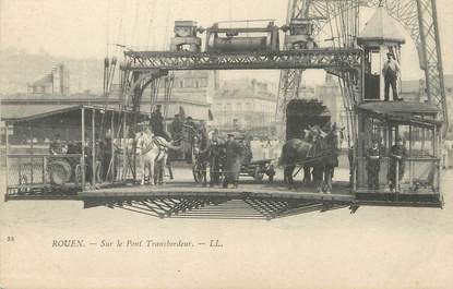 / CPA FRANCE 76 " Rouen, sur le pont transbordeur"