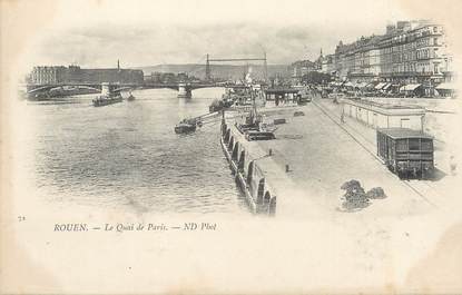 / CPA FRANCE 76 "Rouen, le quai de Paris "