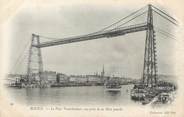 76 Seine Maritime / CPA FRANCE 76  "Rouen, le pont transbordeur, vue prise de la rive gauche"