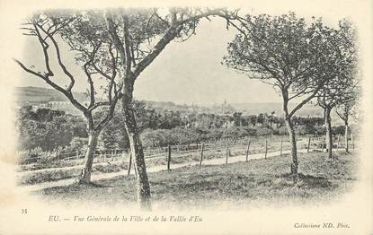 / CPA FRANCE 76 "Eu, vue générale de la ville et de la vallée"