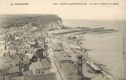 / CPA FRANCE 76 "Saint Valéry en Caux, la ville, la plage et le casino"