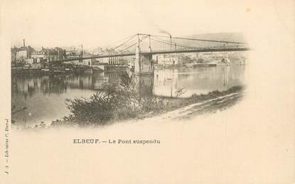 / CPA FRANCE 76 "Elbeuf, le pont suspendu "