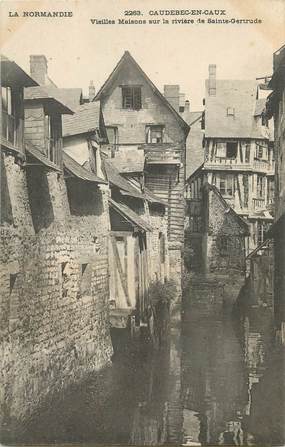 / CPA FRANCE 76 "Caudebec en Caux, vieilles maisons sur la rivière Sainte  Gertrude"