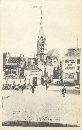 / CPA FRANCE 77 "Melun, l'église Saint Aspais"