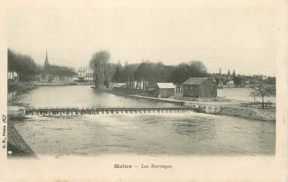 / CPA FRANCE 77 "Melun, les barrages"