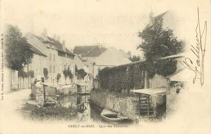 / CPA FRANCE 77 "Crécy en Brie, quai des tanneries"