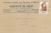 35 Ille Et Vilaine / CPSM FRANCE 35 " Rennes, Ets Chevet" / CARROSSERIE / SELLERIE  / CARTE PUBLICITAIRE