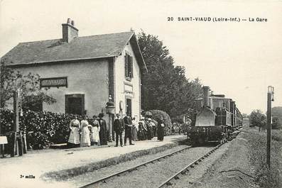 CPA FRANCE 44 "Saint Viaud, la gare" / TRAIN