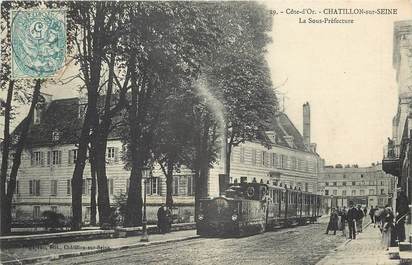 CPA FRANCE 21 "Chatillon sur Seine, la sous préfecture, tramway"