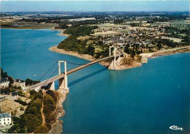 / CPSM FRANCE 35 "La Ville ès Nonais, vue aérienne, pont"