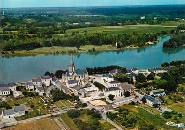 / CPSM FRANCE 37 'Bréhémont, vue générale aérienne"