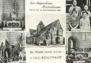 / CPSM FRANCE 37 ""L'Îsle Bouchard, en l'église Saint Gilles"